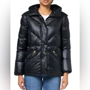 HALSTON Women’s Black Puffer Jacket – Size S – New With Tags